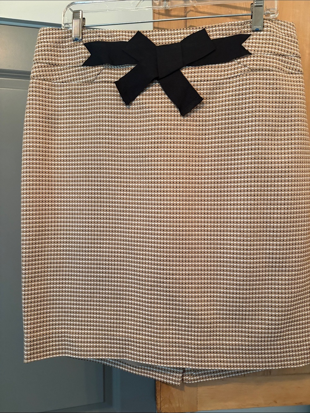 Women’s Tweed Skirt with Black Bow